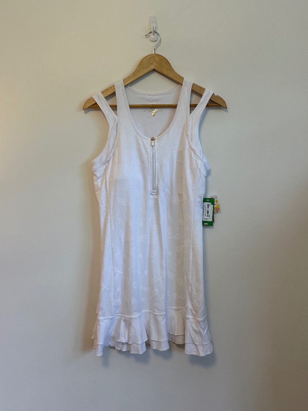 NWT Lilly Pulitzer Delphine Tennis Dress in White | Size Large